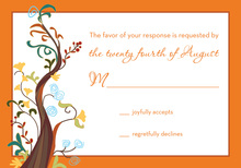 Fine Abstract Tree RSVP Cards