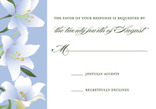 Blue Spring Lilies RSVP Cards