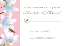 Feminine Spring Lilies RSVP Cards