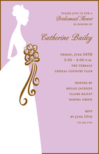 Champagne Glee Black Bridal Invitations