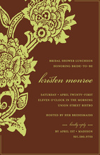 Rich Brown Sage Floral Invitations