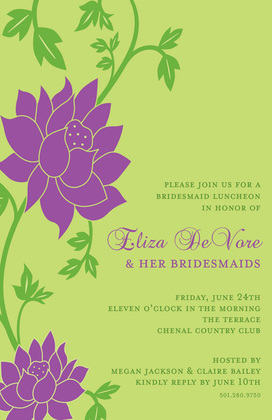 Love Feminine Pink Grows Invitations