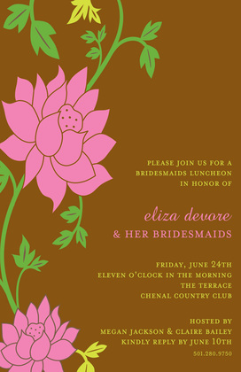 Unique Brown Flower Grows Invitations