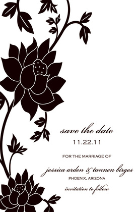 Unique Brown Flower Grows Invitations