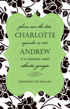 Regal Rose Digital Green Invitations