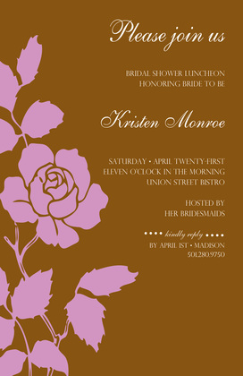 One Pink Rose White Invitations