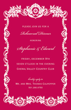 Bright Red Border Chalkboard Holiday Invitations