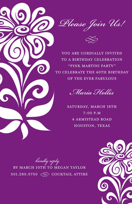 Parlez Pink Digital Style Invitations