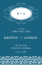 Luxury Royal Frame Aqua Luxury Invitations