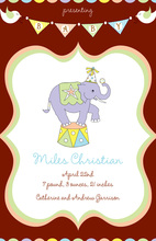 Lavender Chevrons Elephant Photo Card