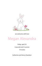 Pink Polka Dot Bunny Shower Invitations