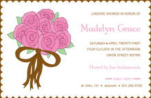 Watercolor Floral Bouquet Script Invitations