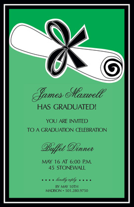 Diploma Digital Red Invitations