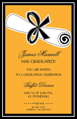 Diploma Digital Blue Invitations