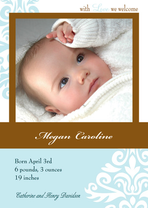 Wild Bright Yellow Photo Birth Announcements