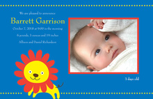 Playful Lion Face Birthday Invitations