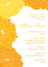 Tangerine-Orange Floral Beauty Invitations