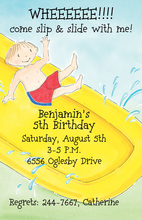 Fun Waterslide Boy Invitation