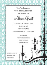 Posh Chandelier Formal Chair Invitation