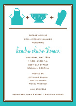 Turquoise Kitchen Essentials Invitation