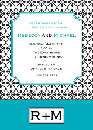 Very Modern Octagonal Green Invitations