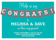 Simple CONGRATS Banner Invitations