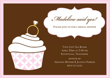 Ring On Pink Cupcake Blink Invitations