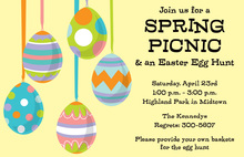 Colorful Spring Egg Basket Invitations