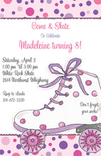 Pretty Rollerskate Invitation