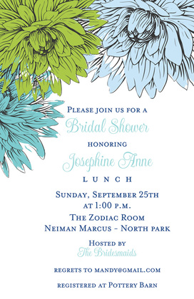 Formal Floral Painted Invitations