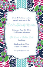 Abstract Flowery Design Invitation