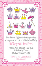 Tiaras Dress Up Divas Invitation