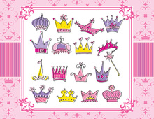 Pink Princess Green Polka Dot Fill In Thank You Cards