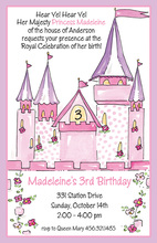 Royal Princess Pink Gold Glitter Photo Invitations