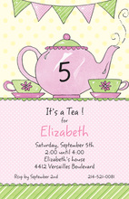 Tea Initial Celebration Invitation