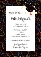 Flying Graduation Hat Toss Invitations