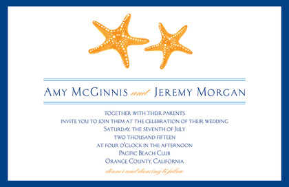 Starfish RSVP Cards