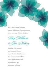 Elegant Blue On Charcoal Invitations