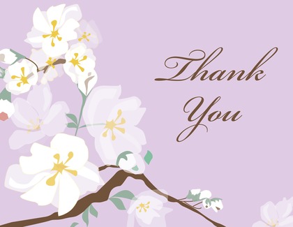 Posy Branch Pink Thank You Cards