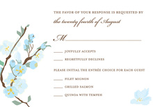 Posy Branch Blue RSVP Cards