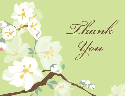 Posy Branch Pink Thank You Cards