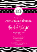 Hot Pink Wild Dots Number Birthday Invitations