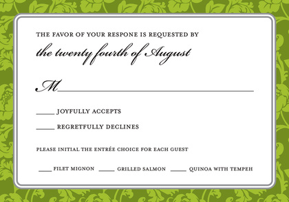 Elegant Rehearsal RSVP Cards