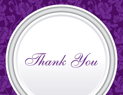 Elegant Purple Traditional Dinner Party Invitations