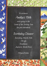 Japanese Chalkboard Invitations