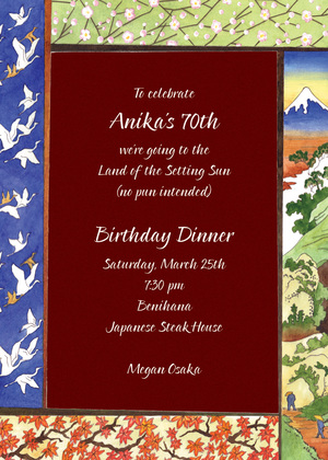 Destination To Japan Invitations