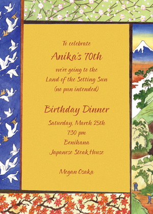 Destination To Japan Invitations