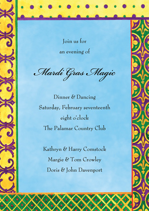 Festive Mardi Gras Invitations