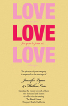 Large LOVE Shower Invitations