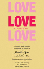 Large LOVE Shower Invitations